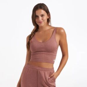 Vuori Halo Performance Crop Tank - Terracotta - Size M
